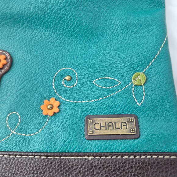 Chala Sweet Messenger Crossbody Shoulder Bag with Camper Embellishment. - Picture 7 of 16